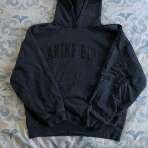 ANINE BING Harvey logo-print cotton hoodie